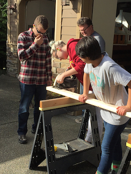 Building sets for a WSA theatre production