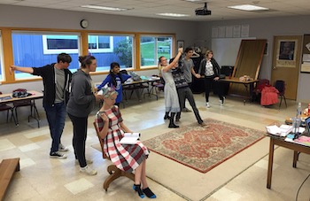 Rehearsal for WSA production of "Secret in the Wings'