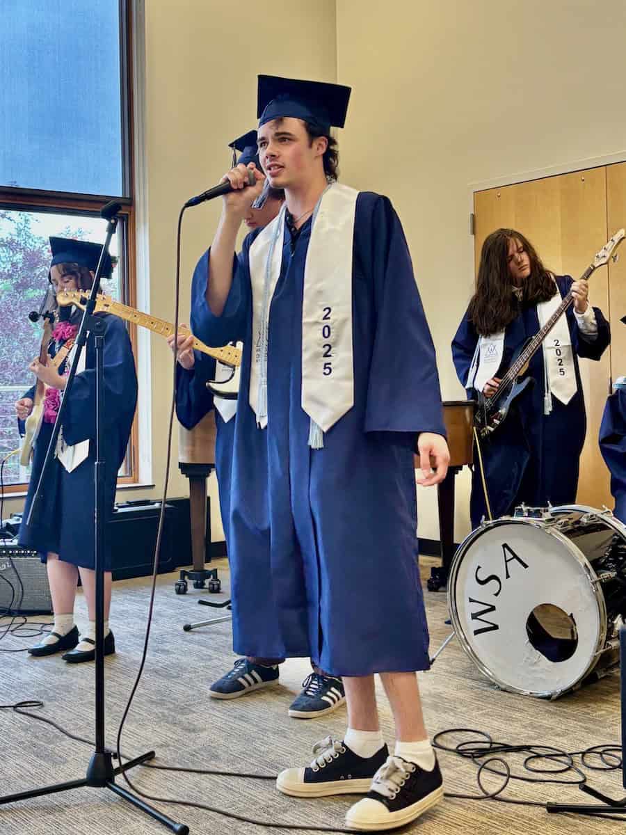 WSA's Class of 2025 performs 'This Charming Man' by The Smiths at graduation on May 31, 2025