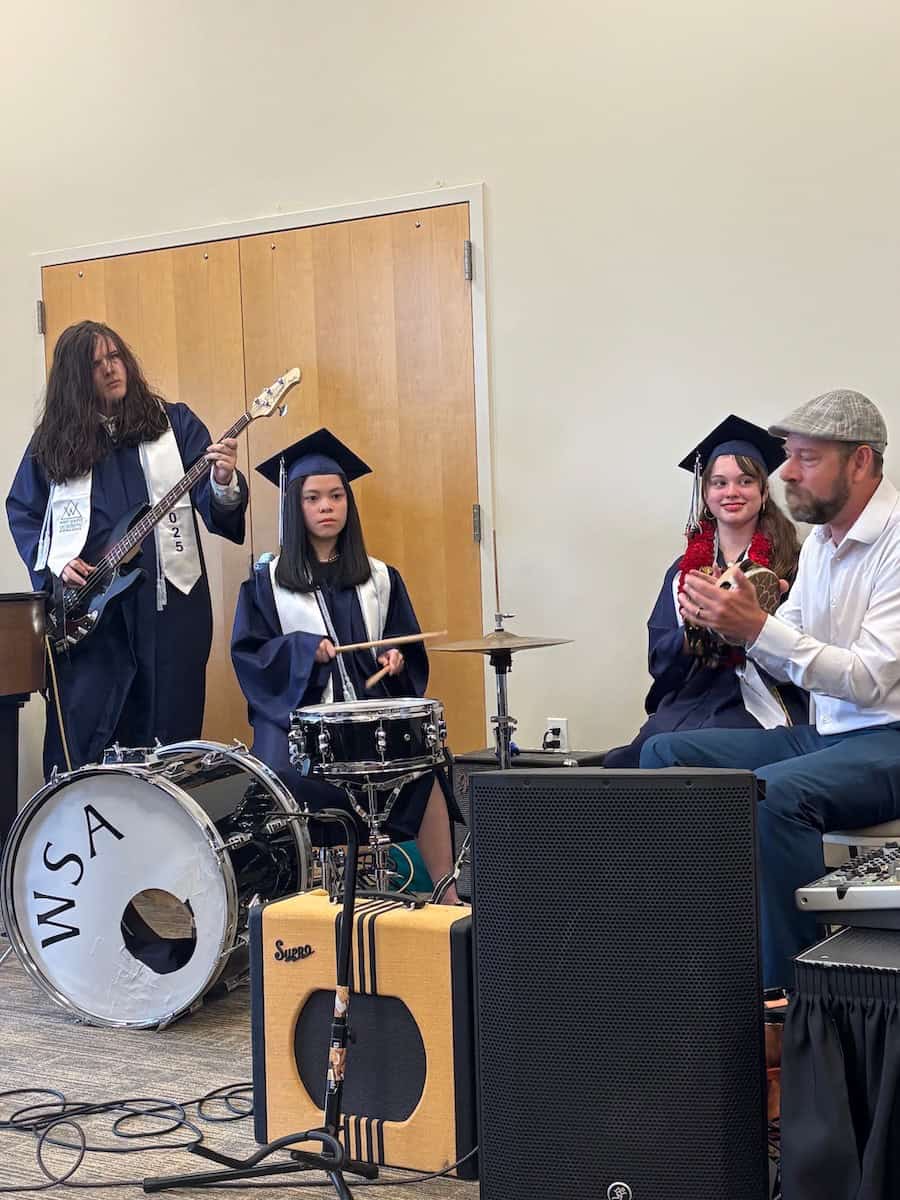 WSA's Class of 2025 performs 'This Charming Man' by The Smiths at graduation on May 31, 2025