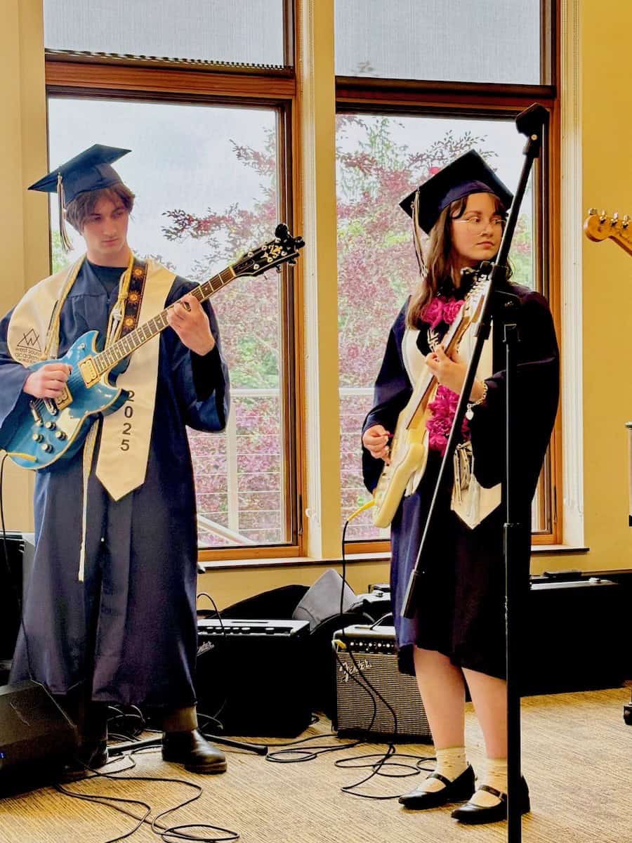 WSA's Class of 2025 performs 'This Charming Man' by The Smiths at graduation on May 31, 2025