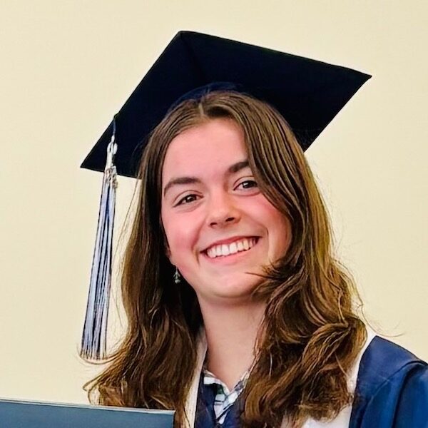 Lilia Manges receiving her diploma on June 1, 2024