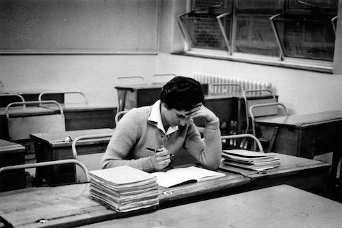 Young teacher working after school, 1956 - Britannica ImageQuest