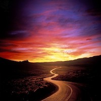 Road Winding Into Sunrise - Britannica ImageQuest