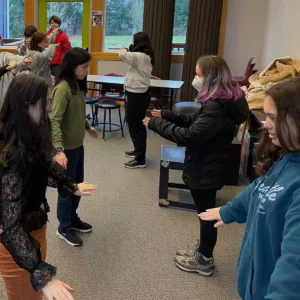 Mirror exercise in 10th Grade Theatre class