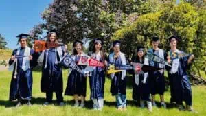 The Class of 2025 in front of WSA's Empress Tree - on their way to the Declaration Day ceremony - May 28, 2025