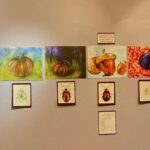 Projects in 2D Art elective: abstract acorns and
