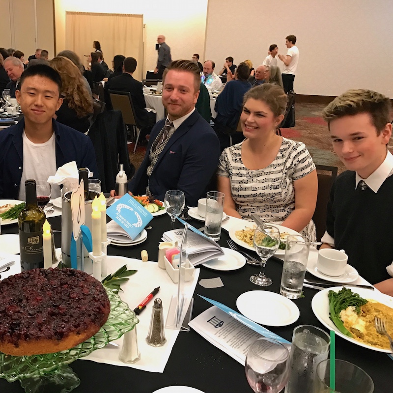 Alumni table at the WSA auction