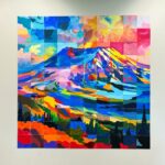 Mount St. Helens mural in the WSA Commons