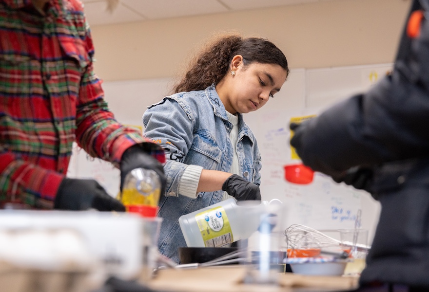 11th-Grade girl in IB Biology class